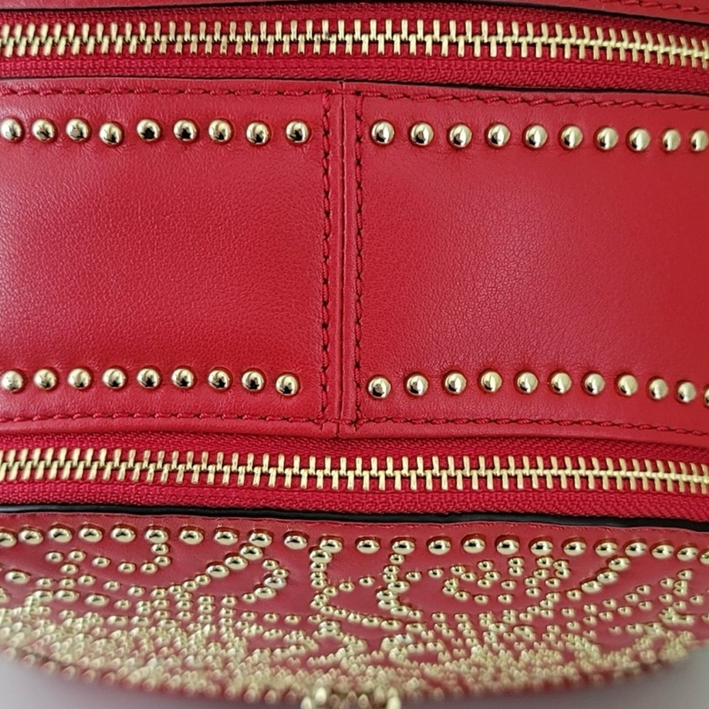 NWOT Michael Kors Rhea Studded backpack Bright Red - Picture 12 of 15
